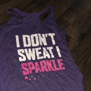 I don’t sweat I sparkle racerback tank